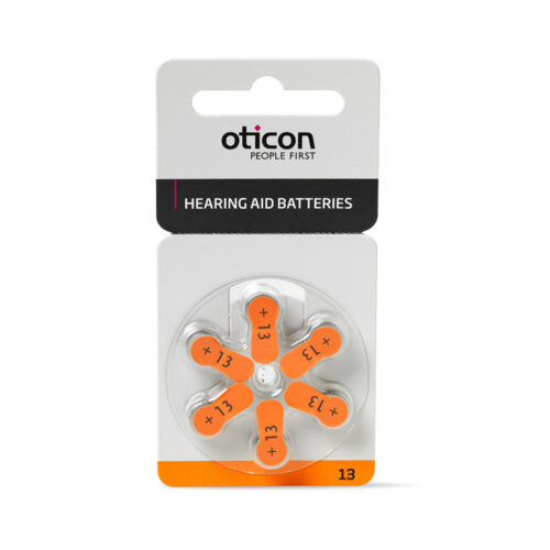 Oticon Hearing Aid Batteries size 13 card