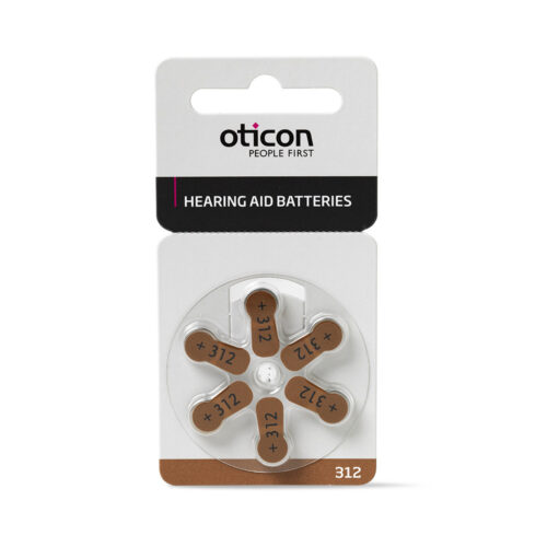 Oticon Hearing Aid Batteries size 312 card