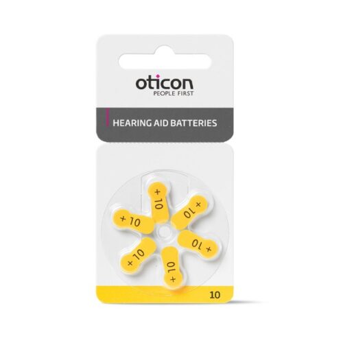 Oticon Hearing Aid Batteries size 10 card